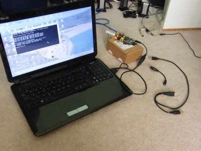<a href='#raspberrypi'>Raspberry Pi</a> powered by a laptop